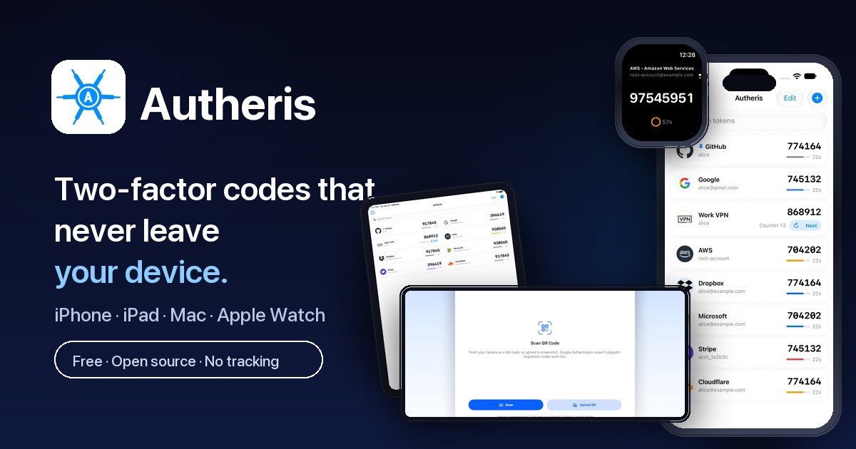 Google Authenticator Alternative for iPhone & Mac — Autheris