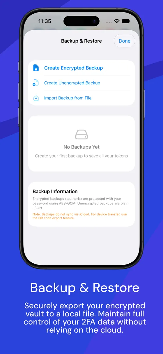 Autheris 2.0 App Store screenshot 4 of 10